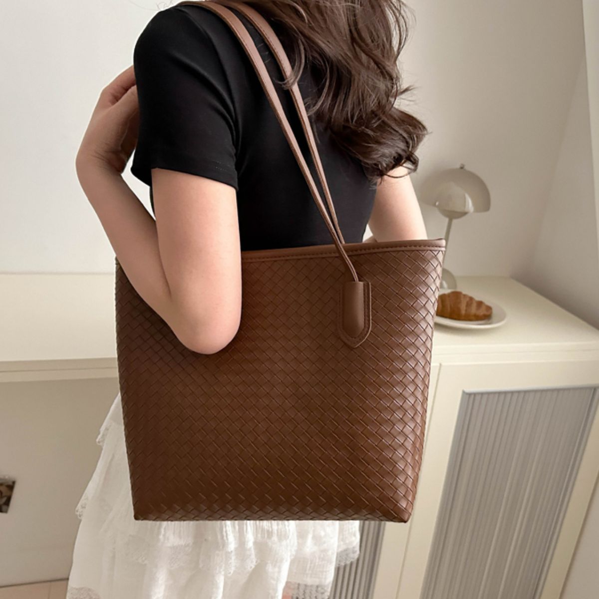 Textured PU Leather Handbag-Teresa&#39;s Fashionista LLC