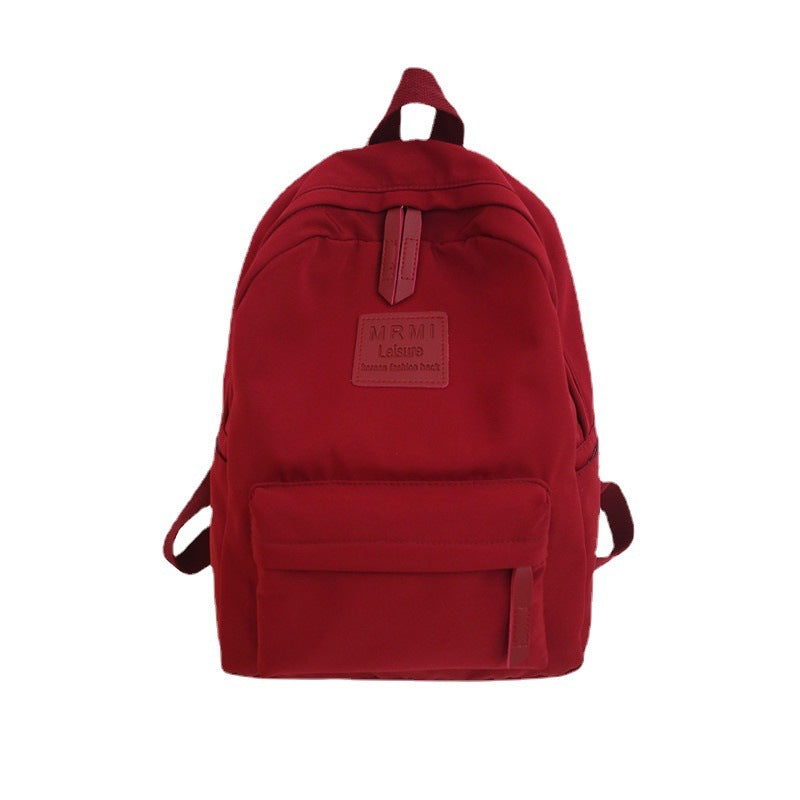 Solid Backpack For Men And Women Korean Version Junior High School Students Schoolbag Outdoor Large Capacity Travel Bags-Teresa&#39;s Fashionista LLC