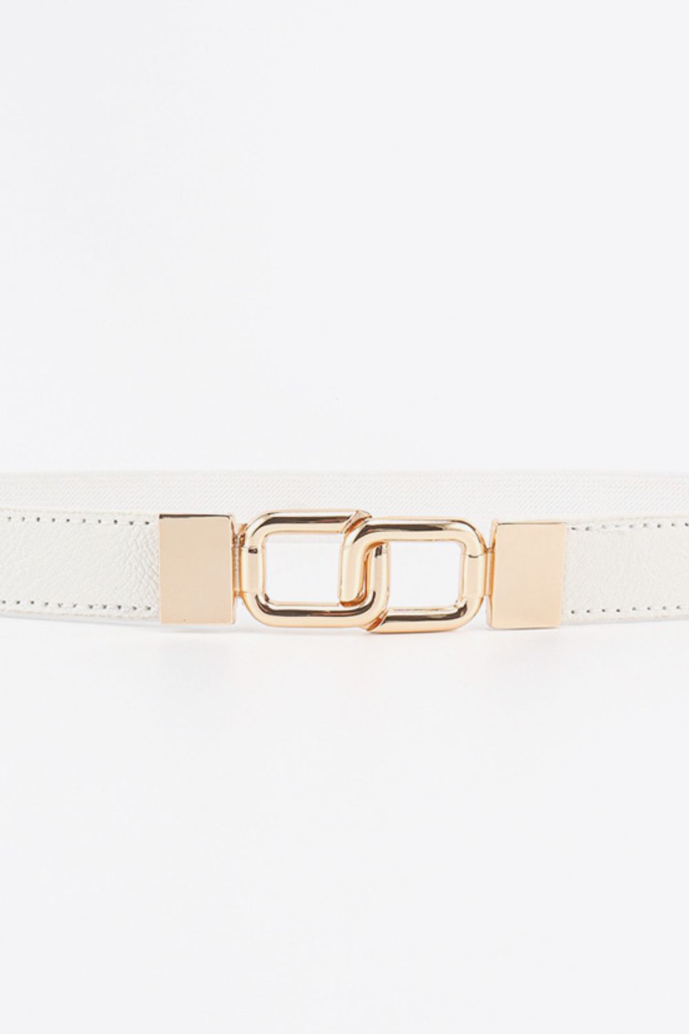 Geometric Double Buckle Elastic Belt-Teresa&#39;s Fashionista LLC