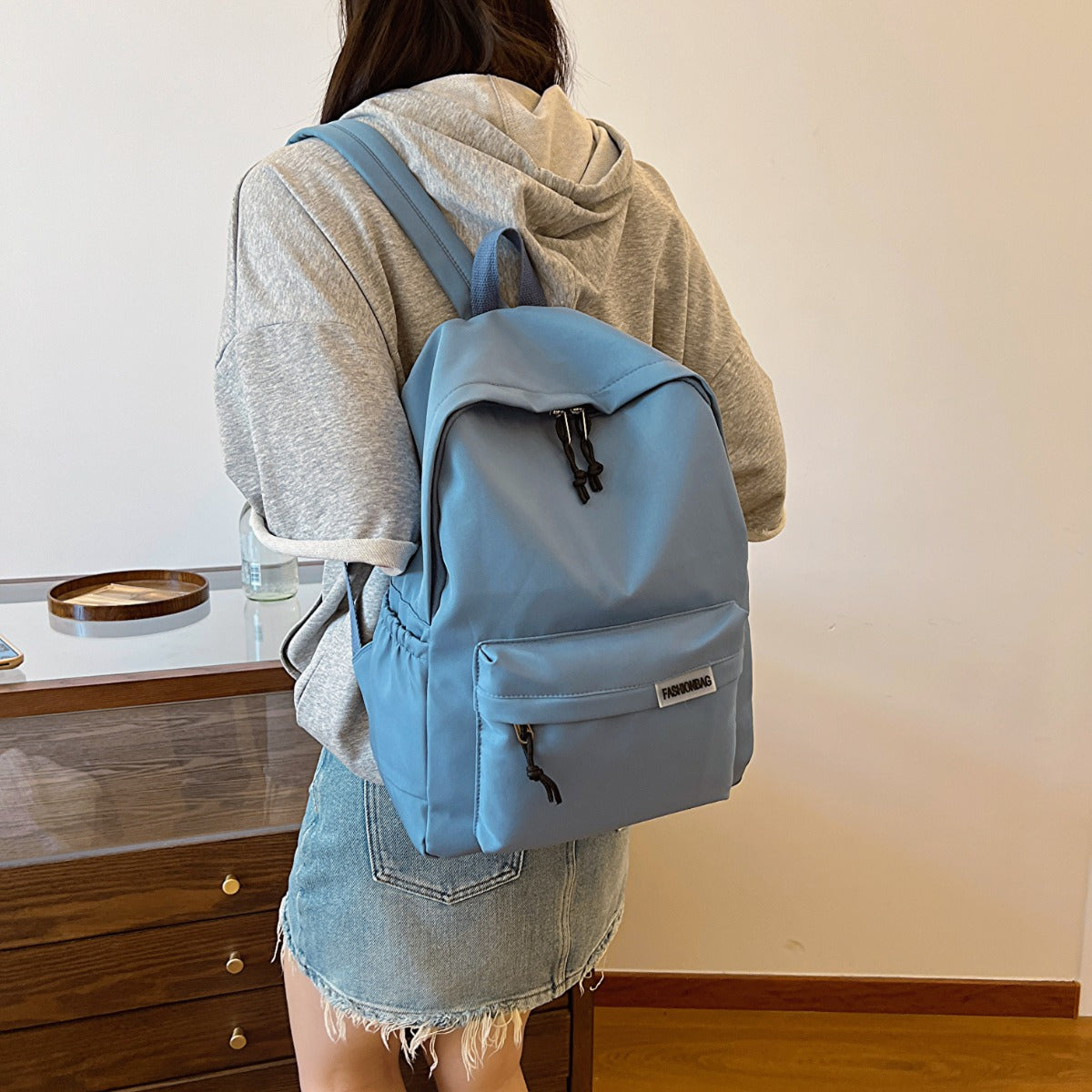 Adjustable Strap Cloth Large Backpack Bag-Teresa&#39;s Fashionista LLC