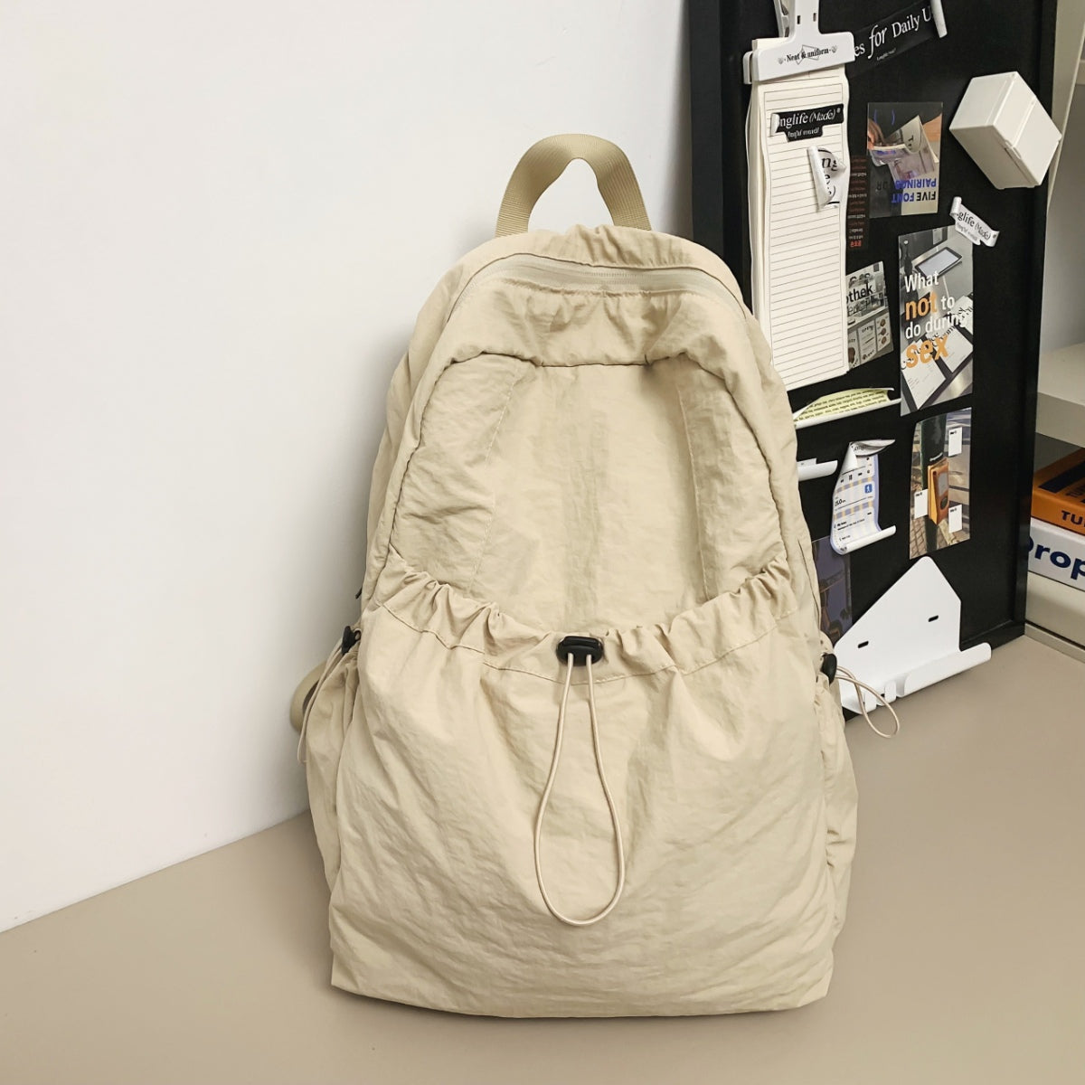 Drawstring Nylon Backpack Bag-Teresa&#39;s Fashionista LLC