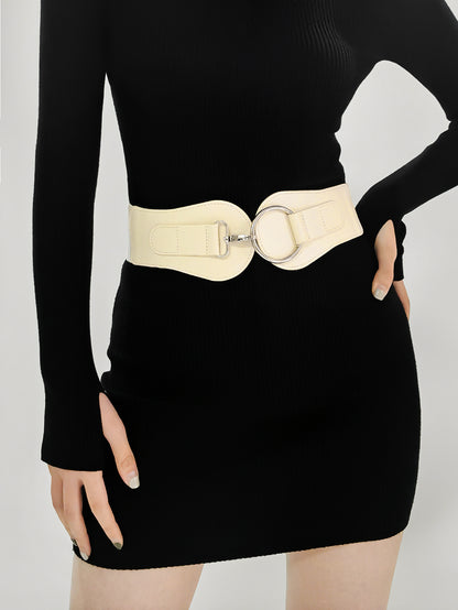 PU Elastic Wide Belt-Teresa&#39;s Fashionista LLC