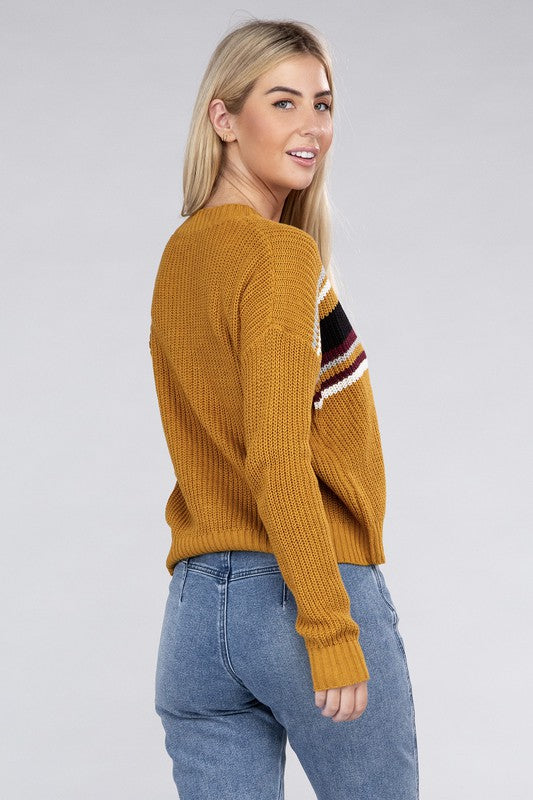 Striped Pullover Sweater-Teresa&#39;s Fashionista LLC