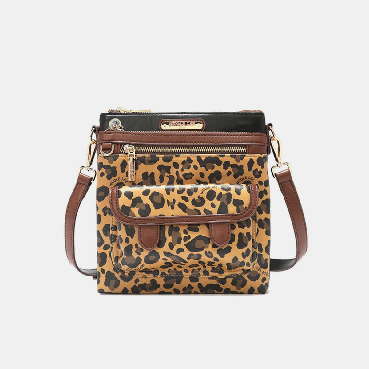 Nicole Lee USA Leopard crossbody bag-Teresa&#39;s Fashionista LLC