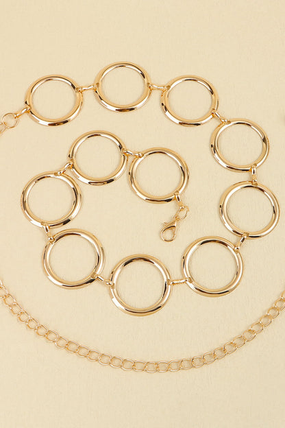 Circle Ring Chain Belt-Teresa&#39;s Fashionista LLC