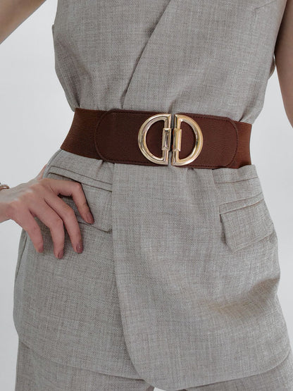 D Buckle Elastic Belt-Teresa&#39;s Fashionista LLC