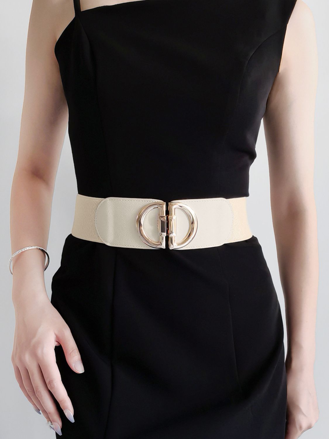 D Buckle Elastic Belt-Teresa&#39;s Fashionista LLC