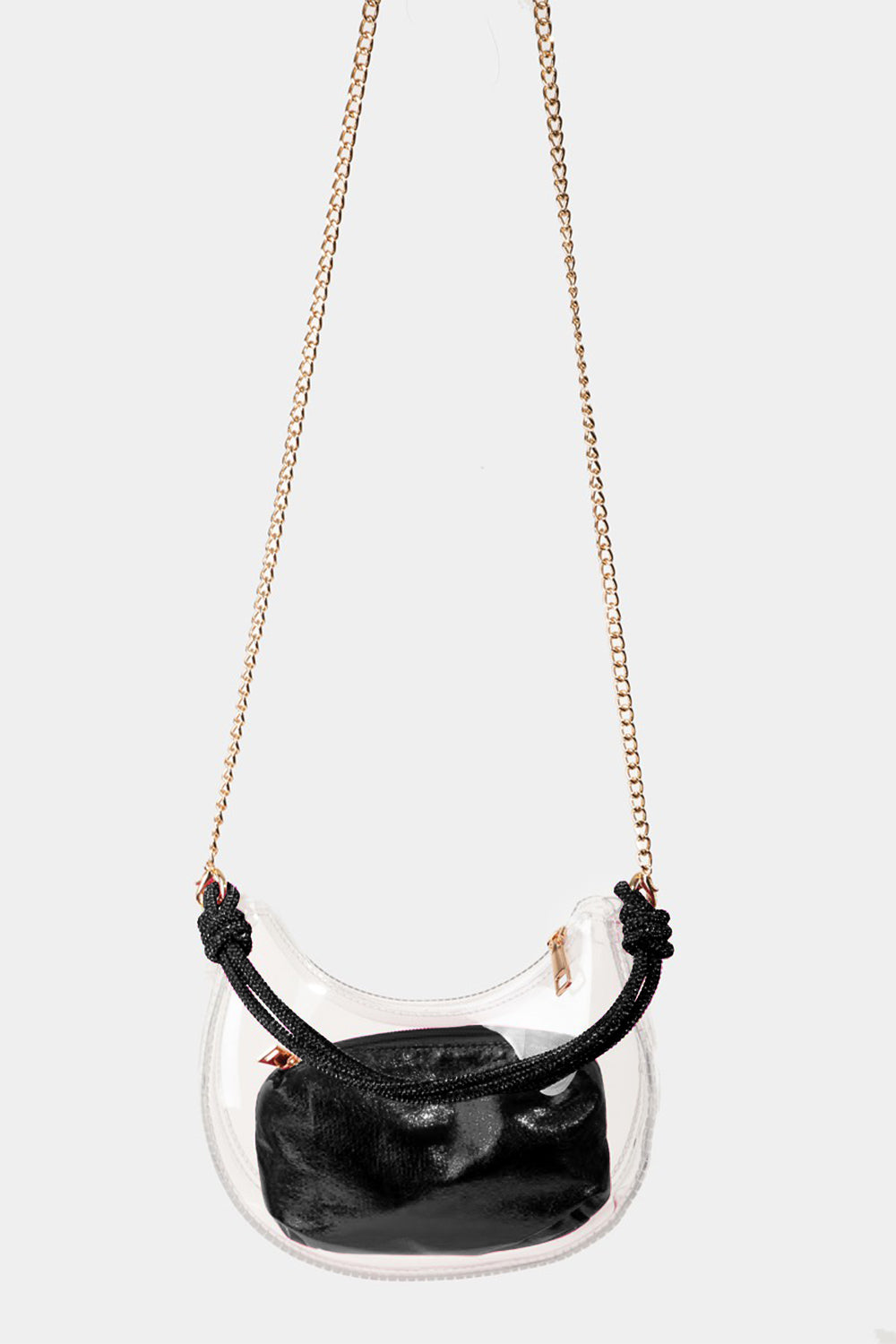 Fame Clear See Through Baguette Bag-Teresa&#39;s Fashionista LLC