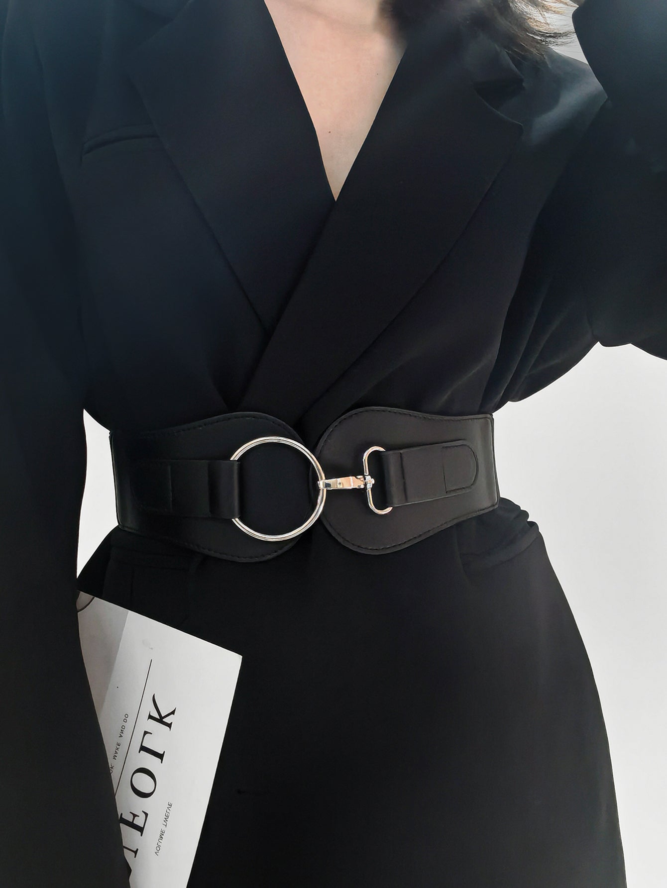 PU Elastic Wide Belt-Teresa&#39;s Fashionista LLC