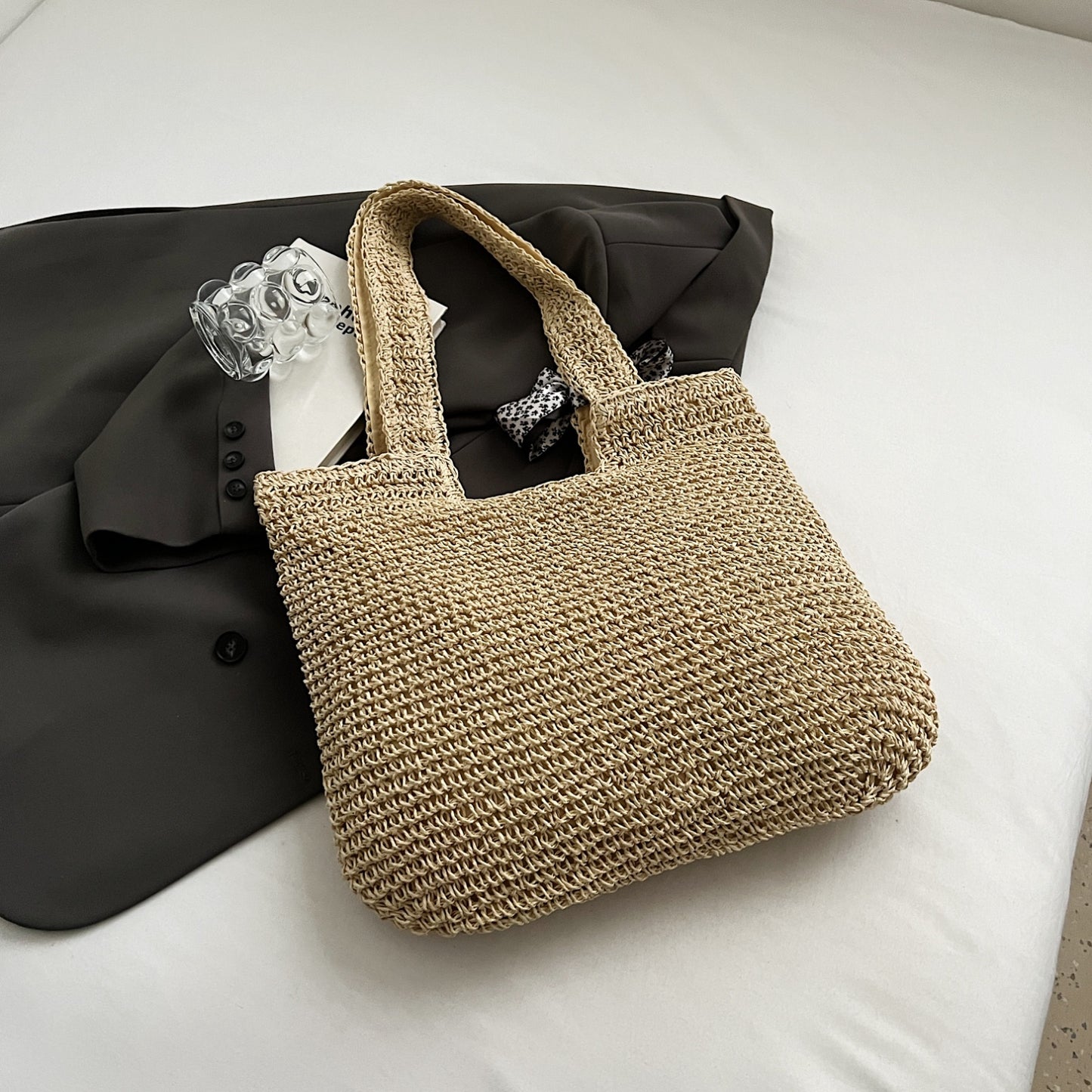 Straw Woven Tote Bag-Teresa&#39;s Fashionista LLC