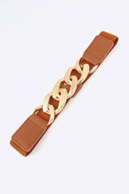 Chain Detail Elastic Belt-Teresa&#39;s Fashionista LLC