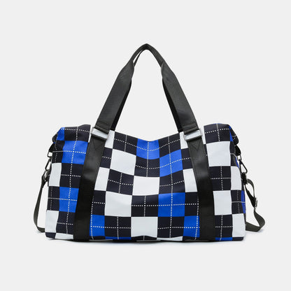 Oxford Cloth Plaid Travel Bag-Teresa&#39;s Fashionista LLC