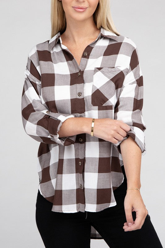 Classic Plaid Flannel Shirt-Teresa&#39;s Fashionista LLC