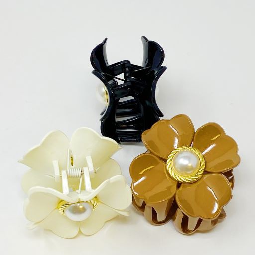 Loved By Coco Flower Hair Claw Set-Teresa&#39;s Fashionista LLC