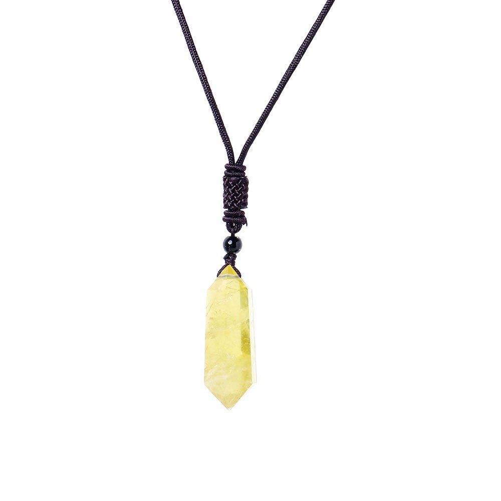 Raw Crystal Energy Stone Jewelry Pendant Necklace-Teresa&#39;s Fashionista LLC