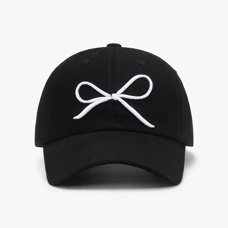 Bow Embroidered Cotton Baseball Cap-Teresa&#39;s Fashionista LLC