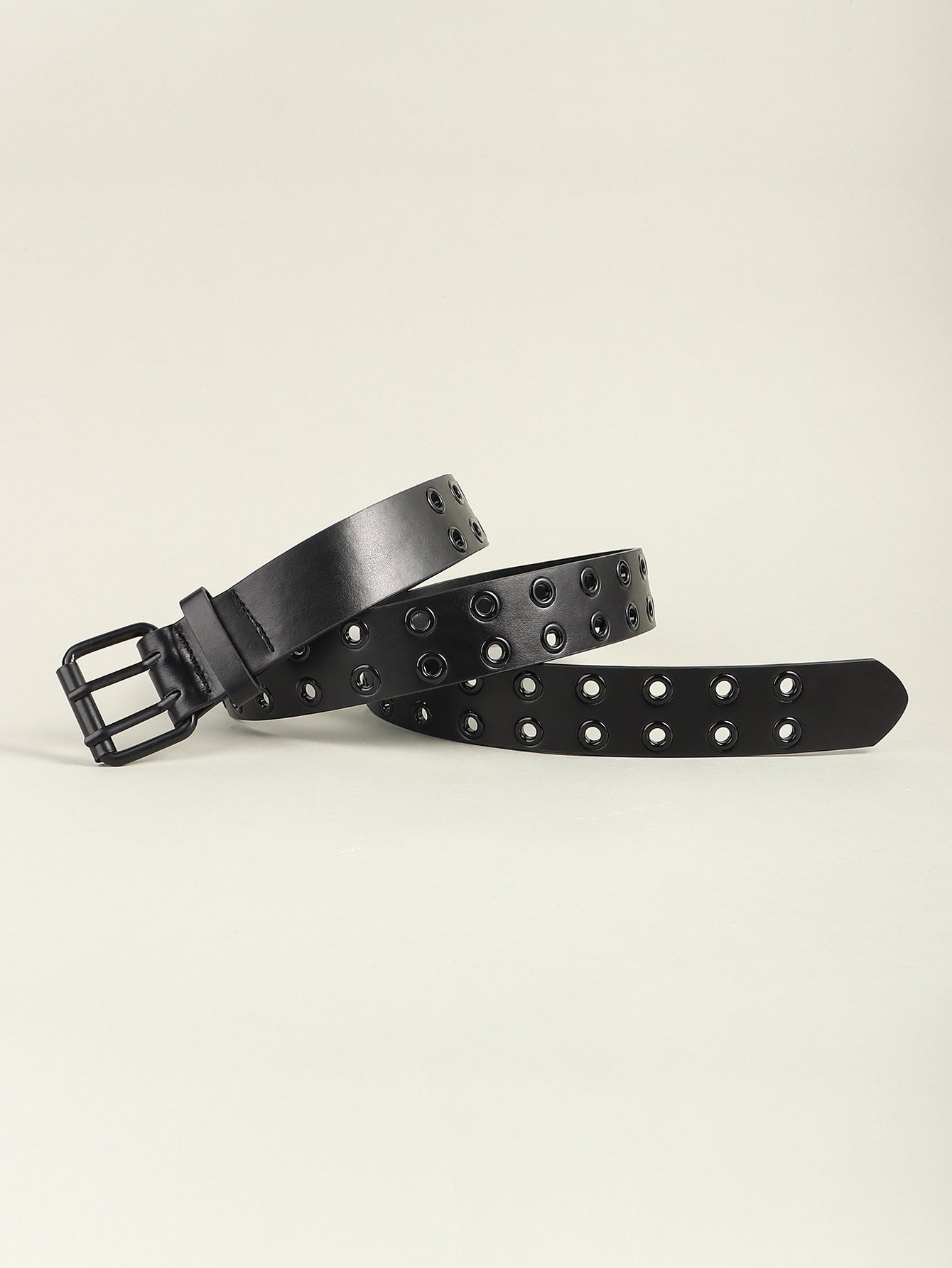 Grommet PU Leather Belt-Teresa&#39;s Fashionista LLC