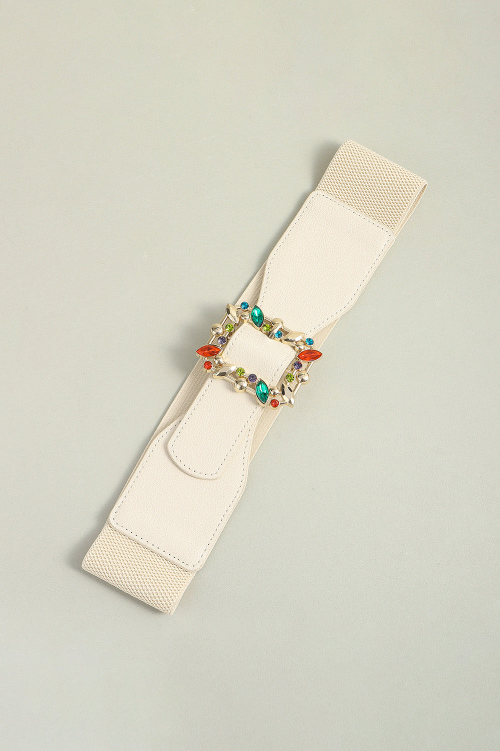 Multicolored Leaf Buckle Elastic Belt-Teresa&#39;s Fashionista LLC