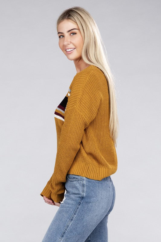 Striped Pullover Sweater-Teresa&#39;s Fashionista LLC