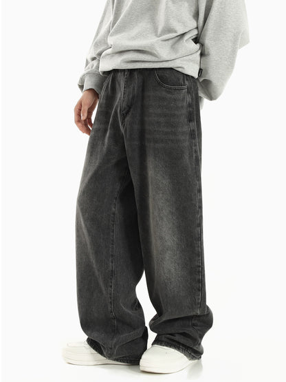 Men's Retro Straight Wide Leg Jeans-Teresa&#39;s Fashionista LLC