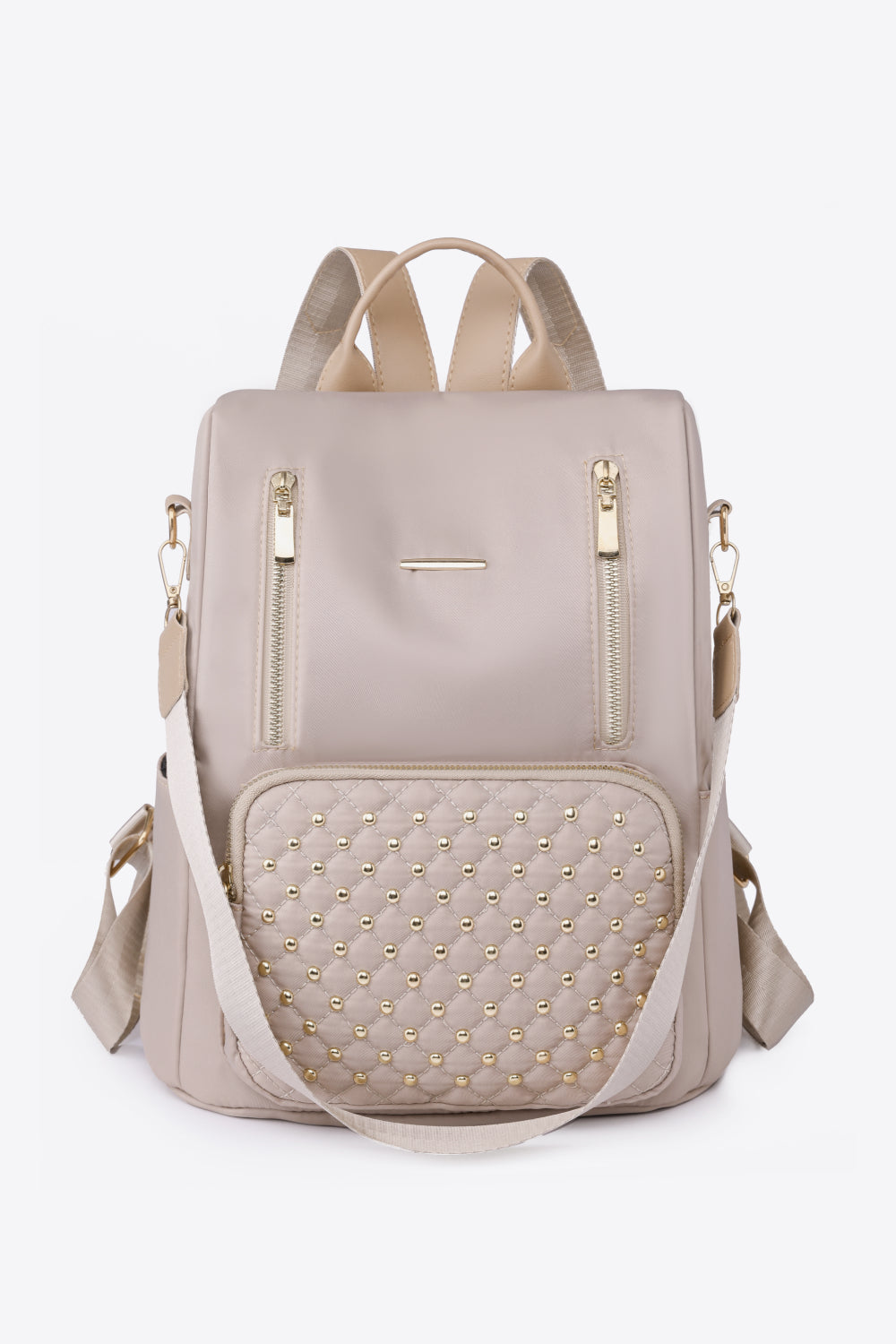 Zipper Pocket Beaded Backpack-Teresa&#39;s Fashionista LLC