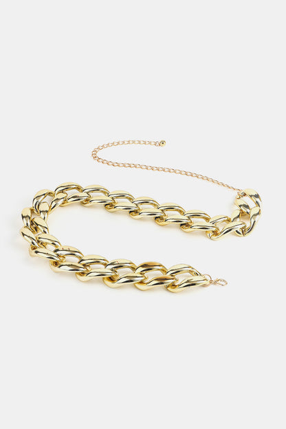 1.2" Width Acrylic Curb Chain Belt-Teresa&#39;s Fashionista LLC