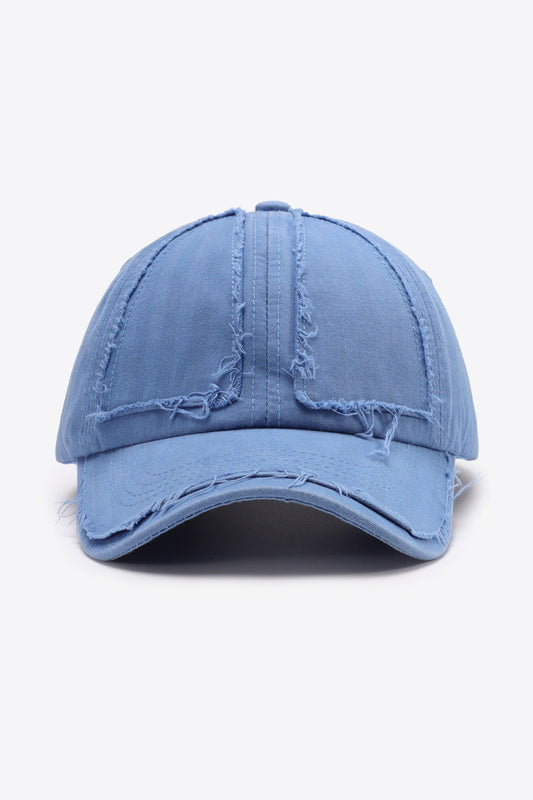 Distressed Adjustable Baseball Cap-Teresa&#39;s Fashionista LLC