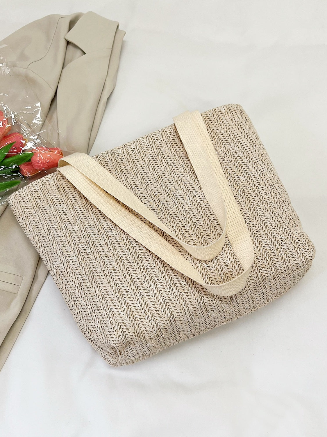 Straw Woven Tote Bag-Teresa&#39;s Fashionista LLC