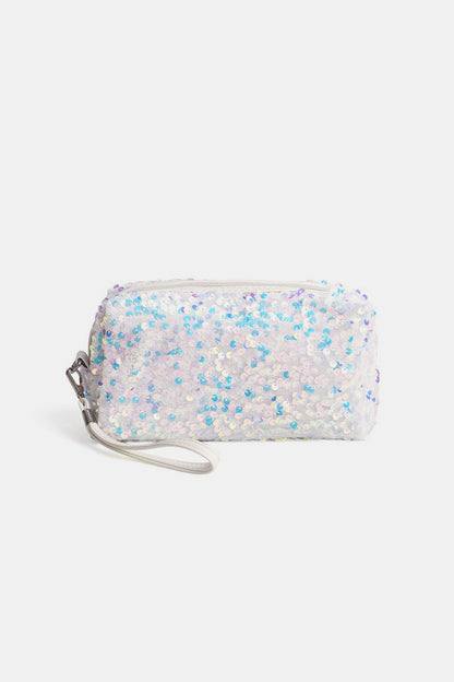 Zenana Colorful Shine Cosmetic Sequin Design Bag-Teresa&#39;s Fashionista LLC