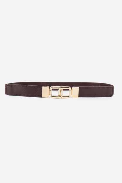 Geometric Double Buckle Elastic Belt-Teresa&#39;s Fashionista LLC