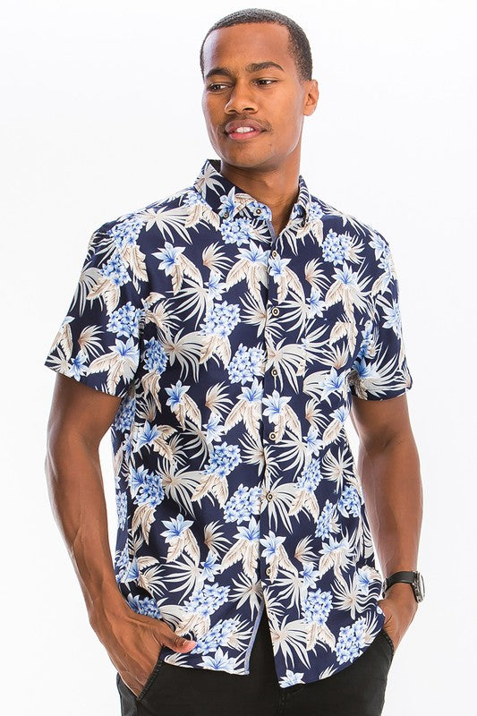 HAWAIIAN BUTTON DOWN SHIRTS-Teresa&#39;s Fashionista LLC