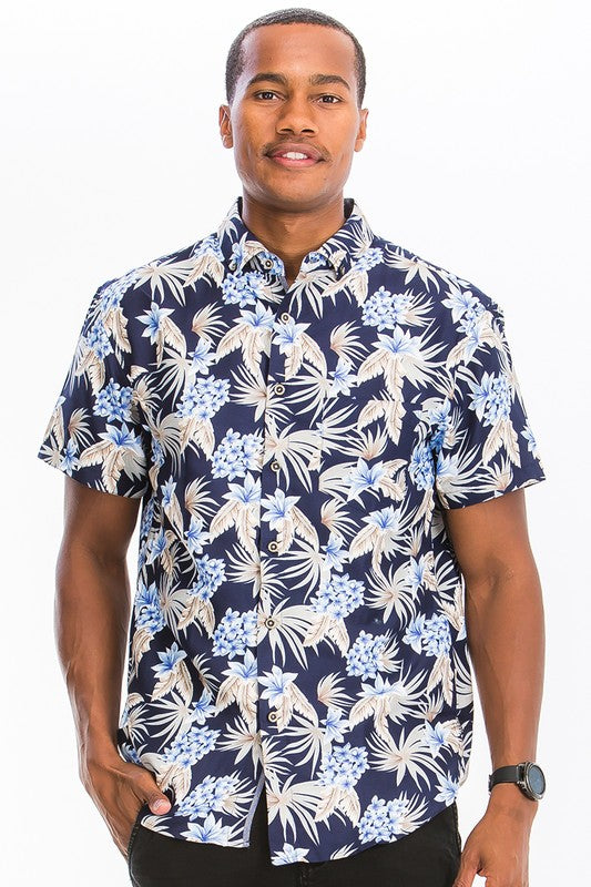 HAWAIIAN BUTTON DOWN SHIRTS-Teresa&#39;s Fashionista LLC