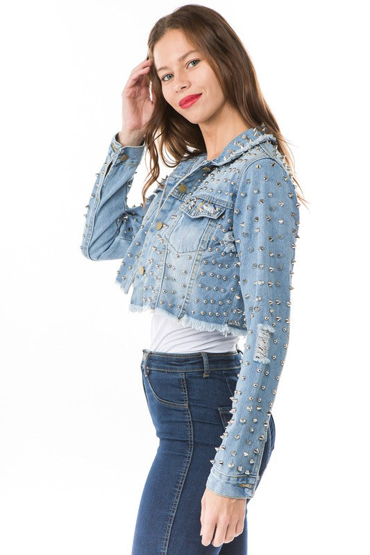 DENIM JACKET-Teresa&#39;s Fashionista LLC