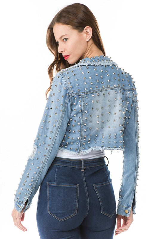 DENIM JACKET-Teresa&#39;s Fashionista LLC