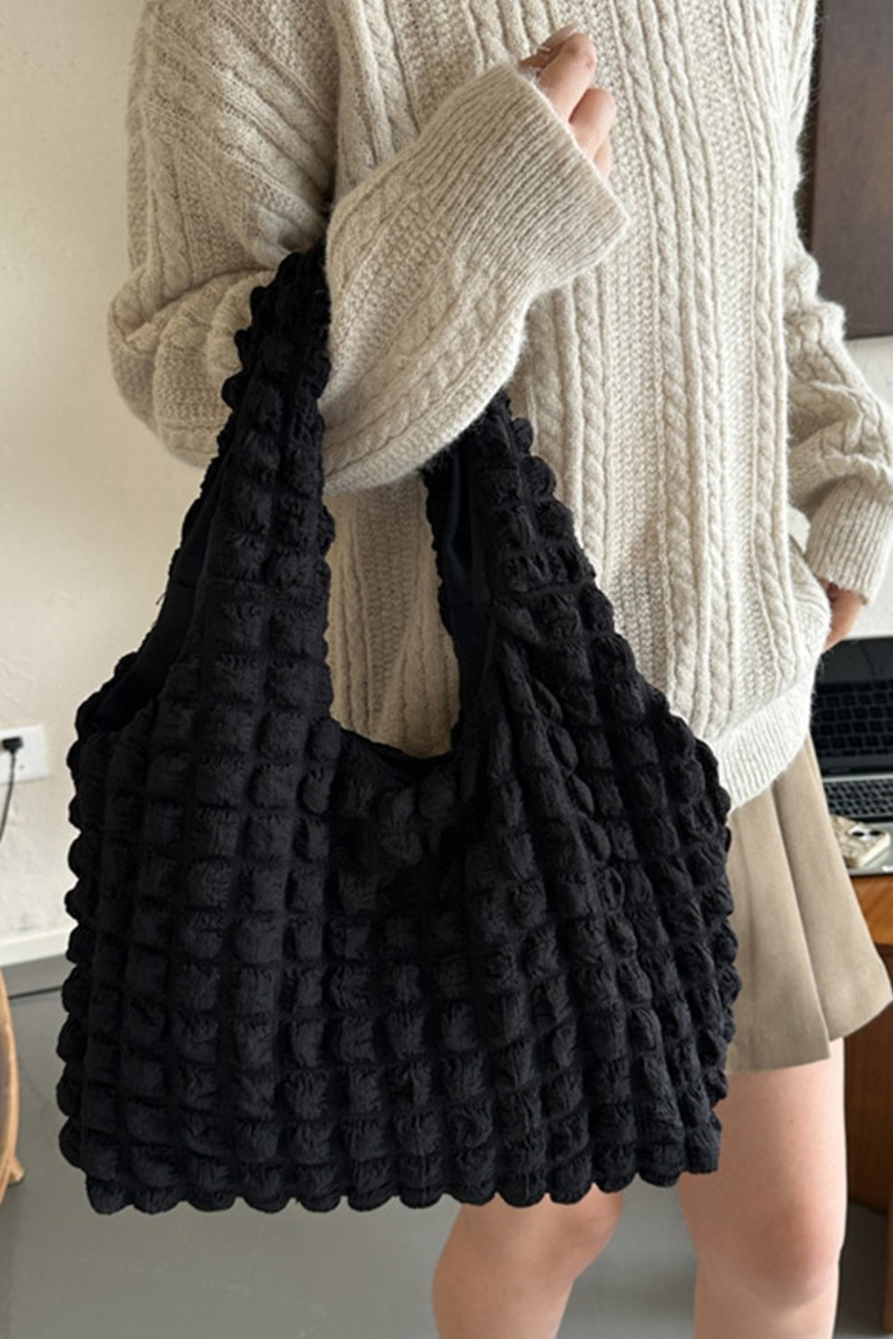 Zenana Cloud Puffy Shoulder Tote Bag-Teresa&#39;s Fashionista LLC