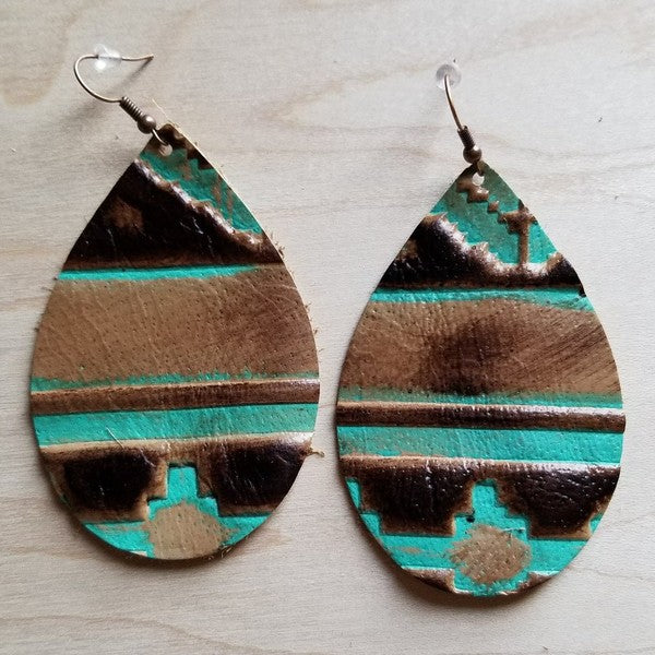 Large Teardrop Earrings in Navajo-Teresa&#39;s Fashionista LLC