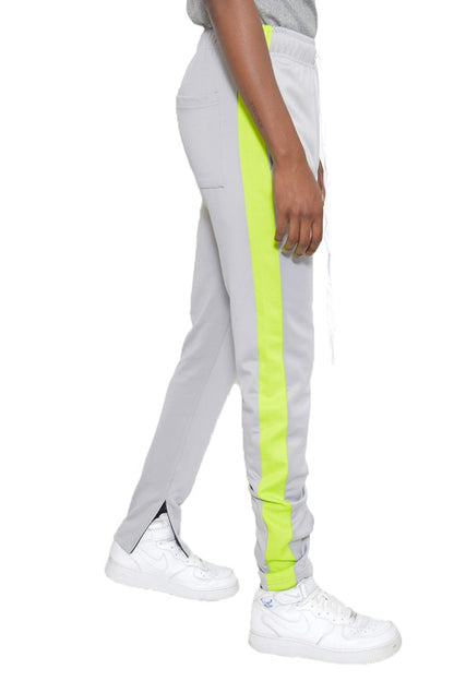 SINGLE STRIPE ANKLE ZIPPER TRACK PANTS-Teresa&#39;s Fashionista LLC