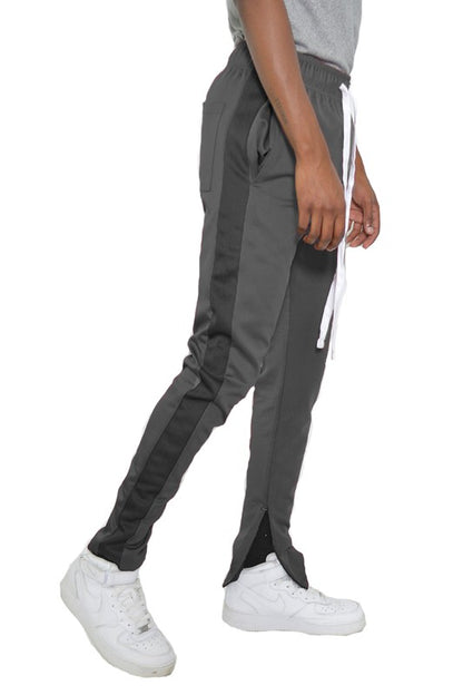 SINGLE STRIPE ANKLE ZIPPER TRACK PANTS-Teresa&#39;s Fashionista LLC