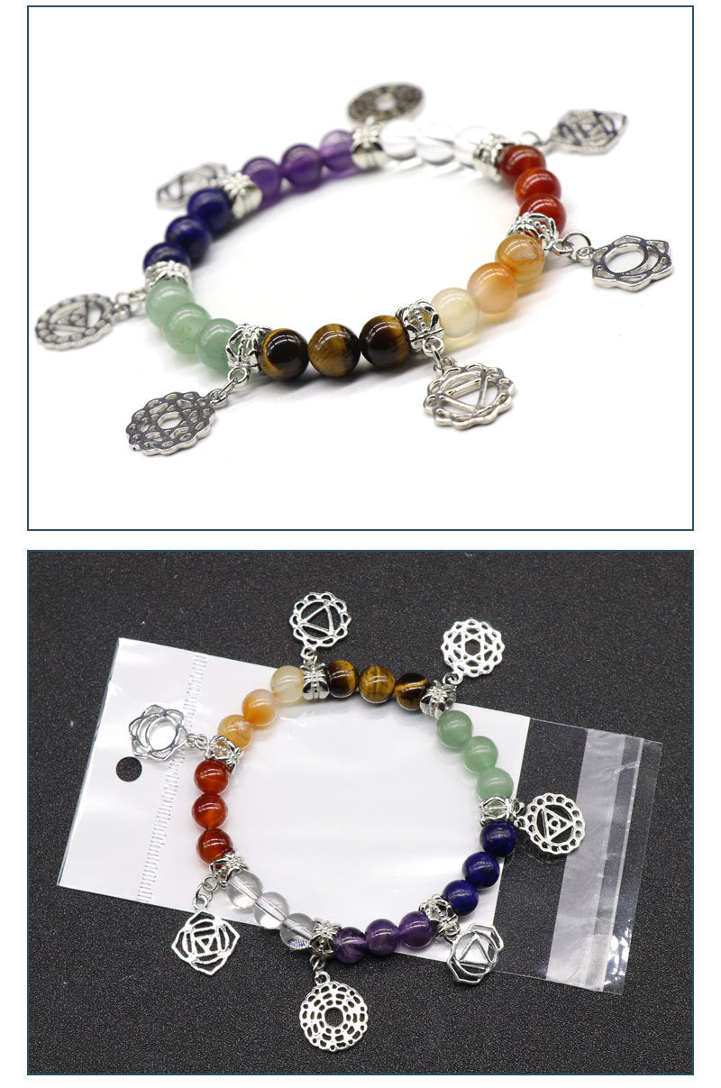 Natural Crystal Chakra Bracelet-Teresa&#39;s Fashionista LLC