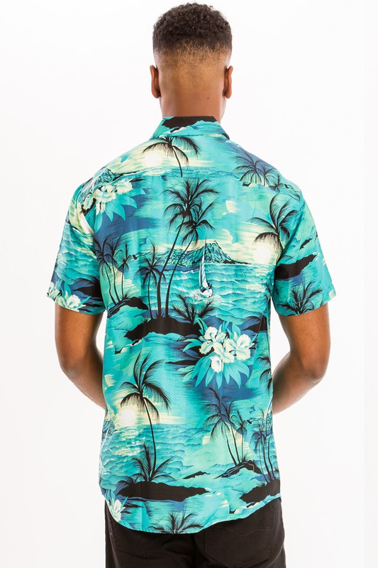 Print hawaiian shirt-Teresa&#39;s Fashionista LLC