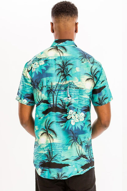 Print hawaiian shirt-Teresa&#39;s Fashionista LLC