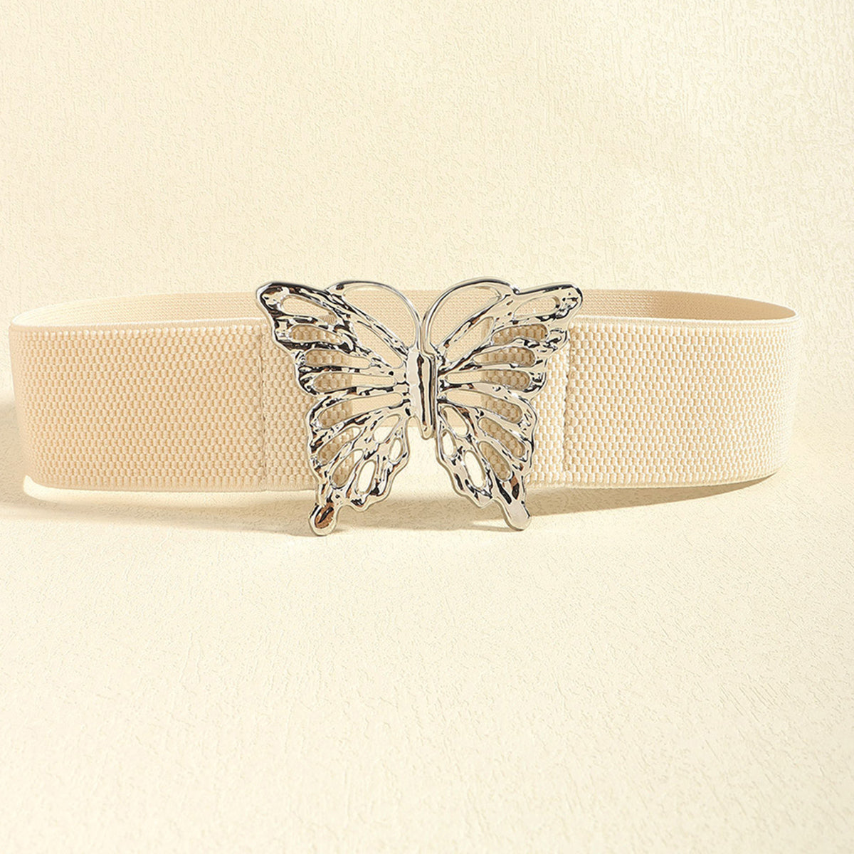 Butterfly Alloy Buckle Elastic Belt-Teresa&#39;s Fashionista LLC