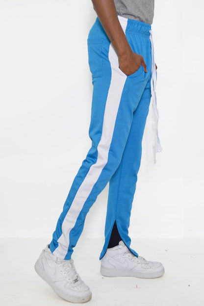 SLIM FIT SINGLE STRIPE TRACK PANT-Teresa&#39;s Fashionista LLC