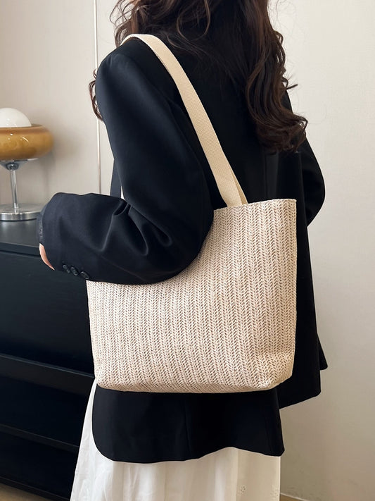 Straw Woven Tote Bag-Teresa&#39;s Fashionista LLC