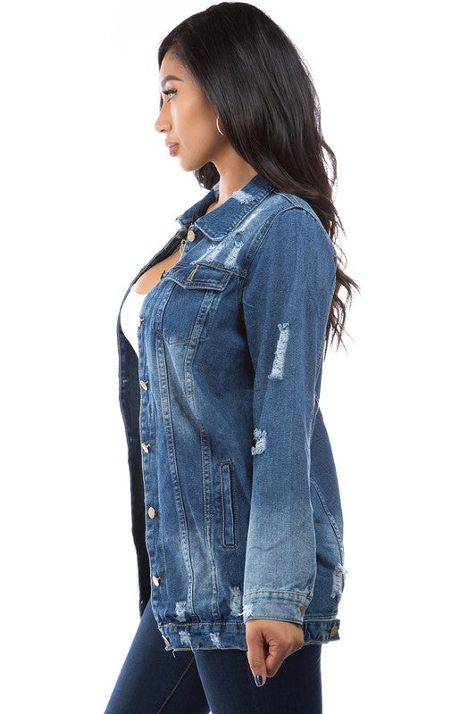 DENIM JACKET-Teresa&#39;s Fashionista LLC