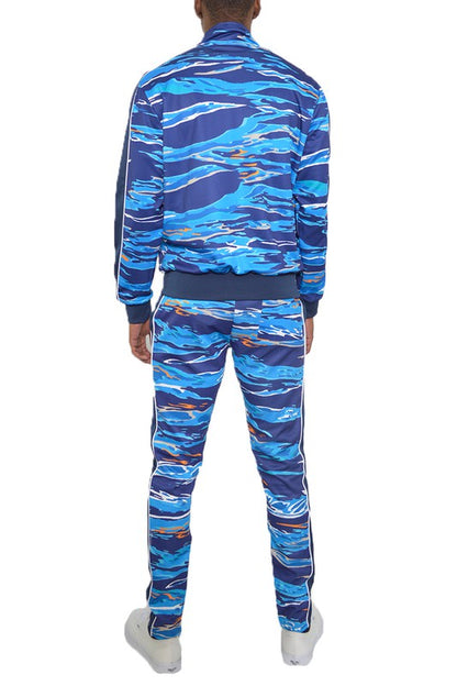 MENS PRINT FULL ZIP TRACK SUIT SET-Teresa&#39;s Fashionista LLC