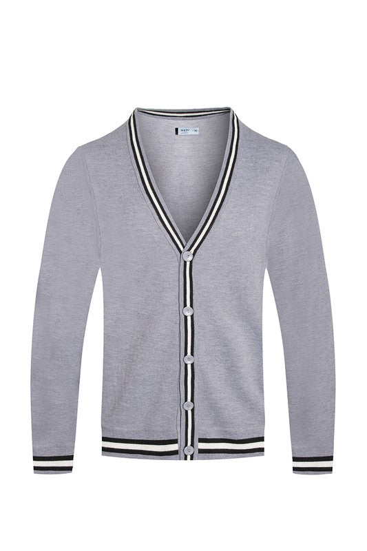 TWO STRIPE CARDIGAN-Teresa&#39;s Fashionista LLC