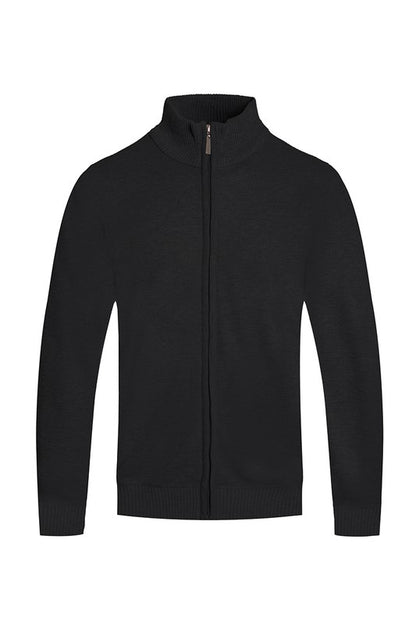 Weiv Mens Solid Full Zip Sweater-Teresa&#39;s Fashionista LLC