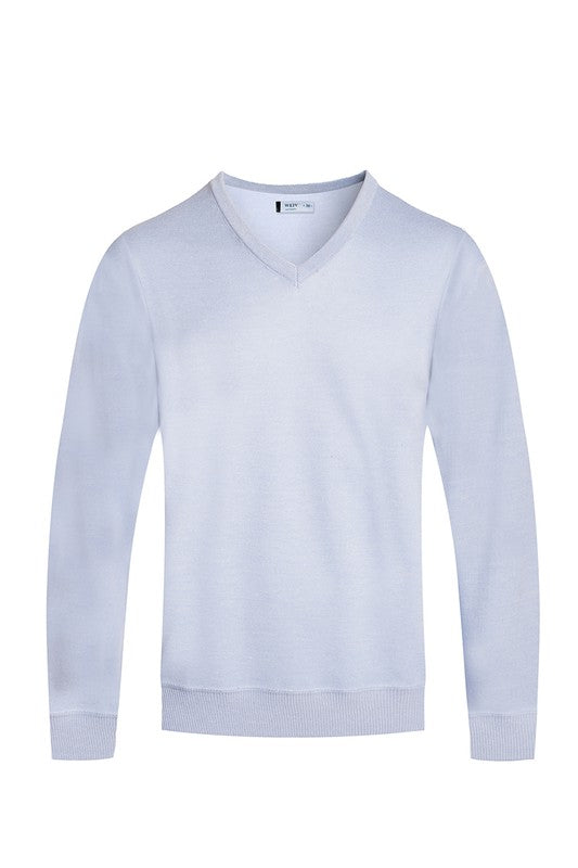 SOLID V-NECK SWEATER-Teresa&#39;s Fashionista LLC