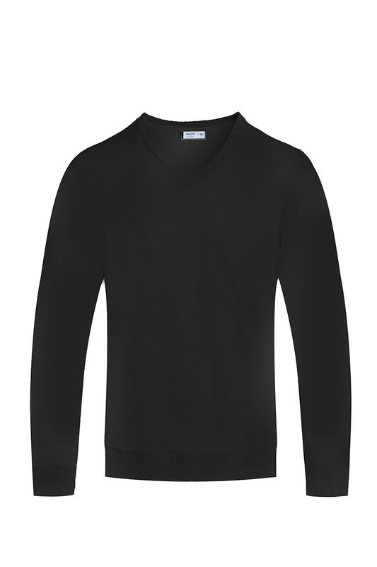 SOLID V-NECK SWEATER-Teresa&#39;s Fashionista LLC